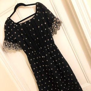 Love Sam Water Lily Off the Shoulder Jumpsuit